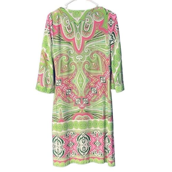 Ivy‎ Lane pink & green sheath dress small - Picture 3 of 6